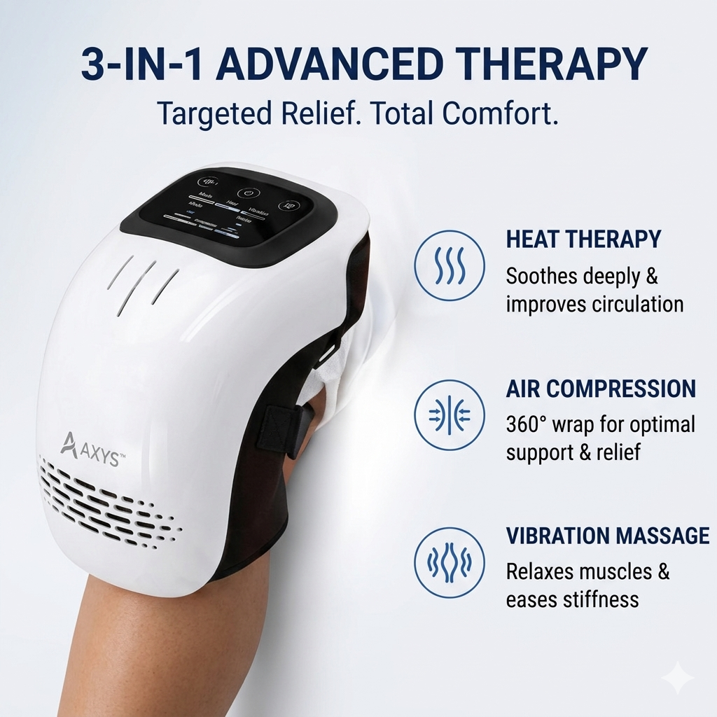 Axys™ - Smart-Flow 3-in-1 Wireless Knee Massager